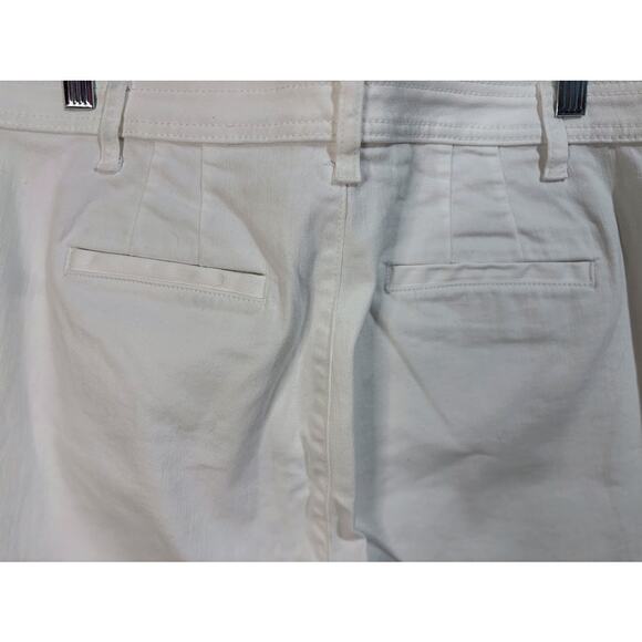 Talbots Flawless White High Waist Wide Leg Crop Jeans Size 14 - Picture 8 of 9